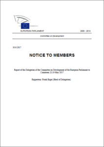 Lire la suite à propos de l’article Report of the Delegation of the Committee on Development of the European Parliament to Cameroon 22-24 May 2017