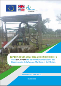 Lire la suite à propos de l’article Impacts des plantations agro-industrielles de la SOCAPALM sur les communautés locales des départements de la Sanaga Maritime et de l’Océan.