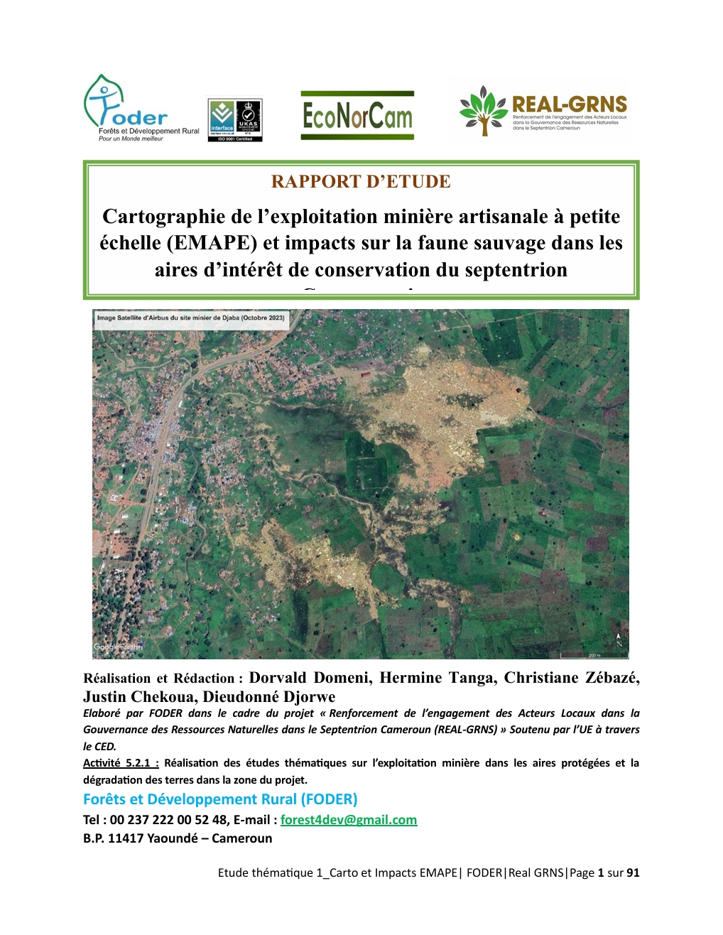 Lire la suite à propos de l’article Cartographie de l’exploitation minière artisanale à petite échelle (EMAPE) et impacts sur la faune sauvage dans les aires d’intérêt de conservation du septentrion