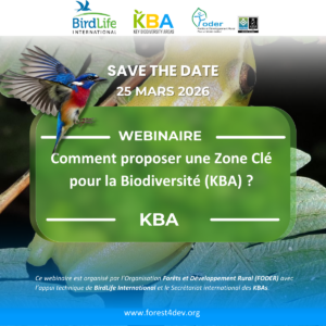 Lire la suite à propos de l’article Série de Webinaires du Cameroun – Le processus de proposition des Zones Clés pour la Biodiversité (KBA) et la base de données WDKBA