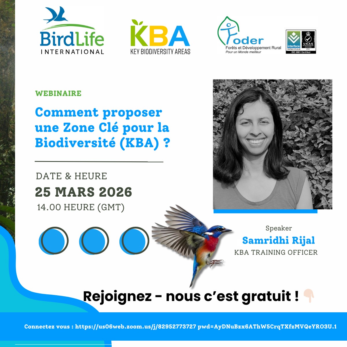 Lire la suite à propos de l’article Série de Webinaires du Cameroun – Le processus de proposition des Zones Clés pour la Biodiversité (KBA) et la base de données WDKBA